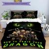 3pcs Dragon Bedding Set Duvet Cover Closure Includes 1 Duvet Cover & 2 Pillowcases, Soft and Comfortable for All Seasons.