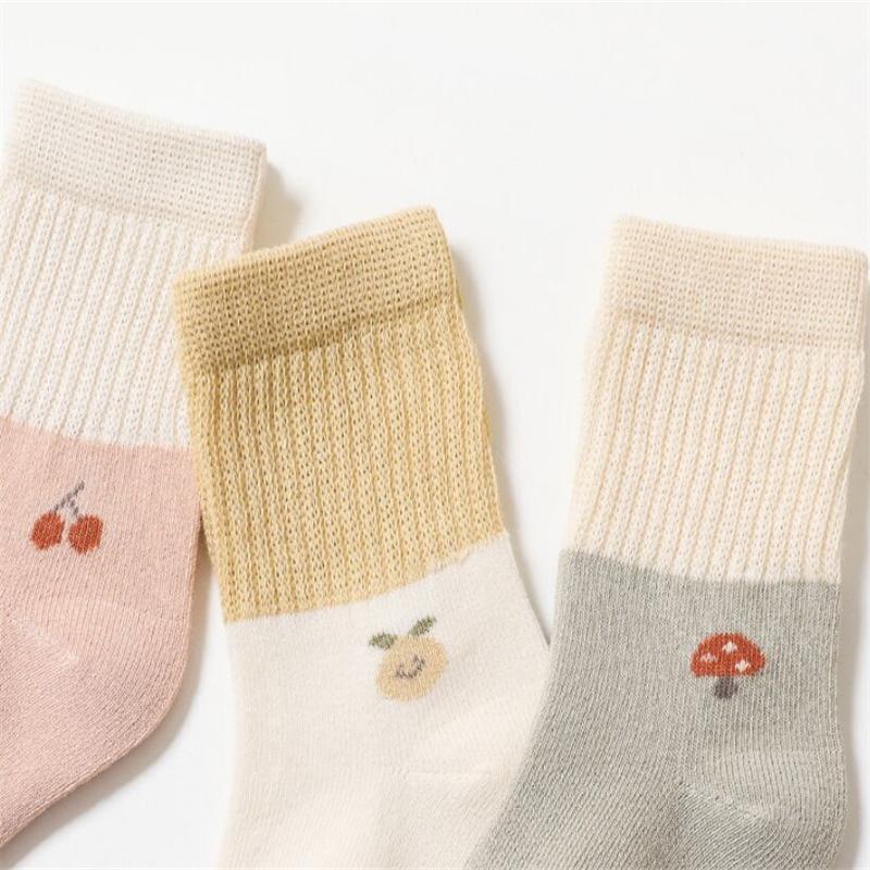3 Paare/Set Neugeborenen-Babysocken für Mädchen Jungen Frühling Sommer Säugling Mädchen Junge Kleinkind Kurze Socke 0-5 Jahre Kindersocken