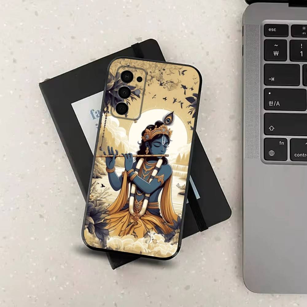 God Indian Lord Krishna Phone Case For Samsung Galaxy A73,31,8,9,53,32,72,41,J7,52,71,22,Note Soft Black Silicone Cover