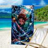 1pc Demon Slayer4 Beach Towel, Beach and Seaside Swimming Pool Equipment, Fashion Pattern, Rectangular, Travel Essentials
