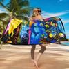 Hawaiianische Strandkulisse Design Strandtuch Schnelltrocknend Große Größe Geeignet für Strand Pool Sommer Lustiges Geschenk für Freund Familie