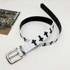 Gothic Punk Belt PU Leather Y2K Belt Fashion Cross Shaped Belt  Jeans Accessories
