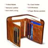 Genuine Leather Rfid Wallets for Men Vintage Thin Short Multi Function ID Credit Card Holder Money Bag Gift for Him