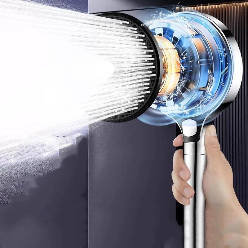 15cm Large Panel Boost Filter Shower Head Three-speed Home Bathroom Large Water Flow Shower Filter Shower Set