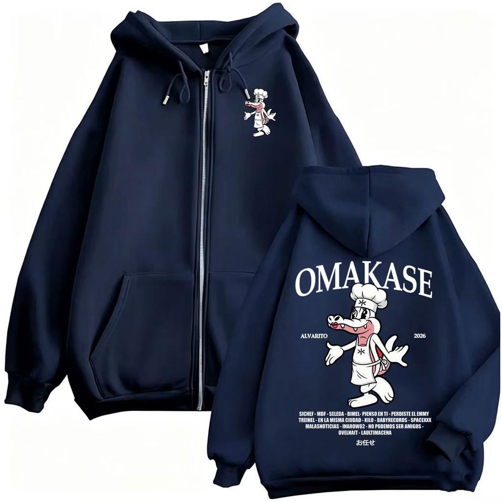 Omakase Alvaro Diaz Tour Zip Up Hoodies Men Women Harajuku Classic Retro Jacket Sweatshirt Zipper Hoodie