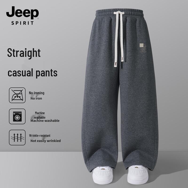 

JEEP SPIRIT Men s 2025 Loose Straight-Leg Sweatpants 2XL (185)