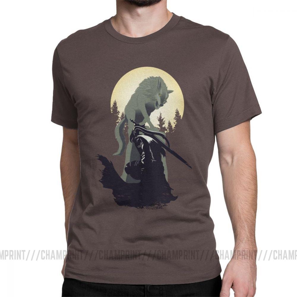 Knight Artorias And Sif Dark Souls T-Shirt Men 100% Cotton T Shirt Praise The Sun Bloodborne Game Short Sleeve Tee Plus Size