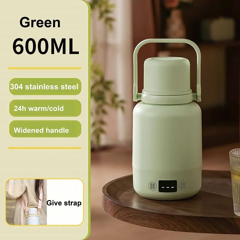 For Bouilloire Électrique De Voyage 600ml/1000ml, En Acier Inoxydable 304, À Température Constante Pour L extérieur, Bouteil