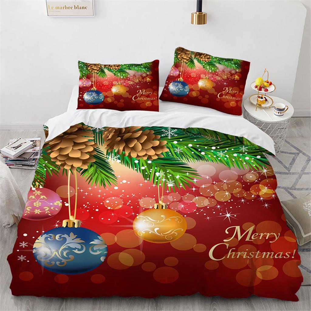 Christmas Cat Duvet Cover Merry Christmas Microfiber Cartoon Animal Santa Claus for Women Children Teen Gift Bedroom Decorations