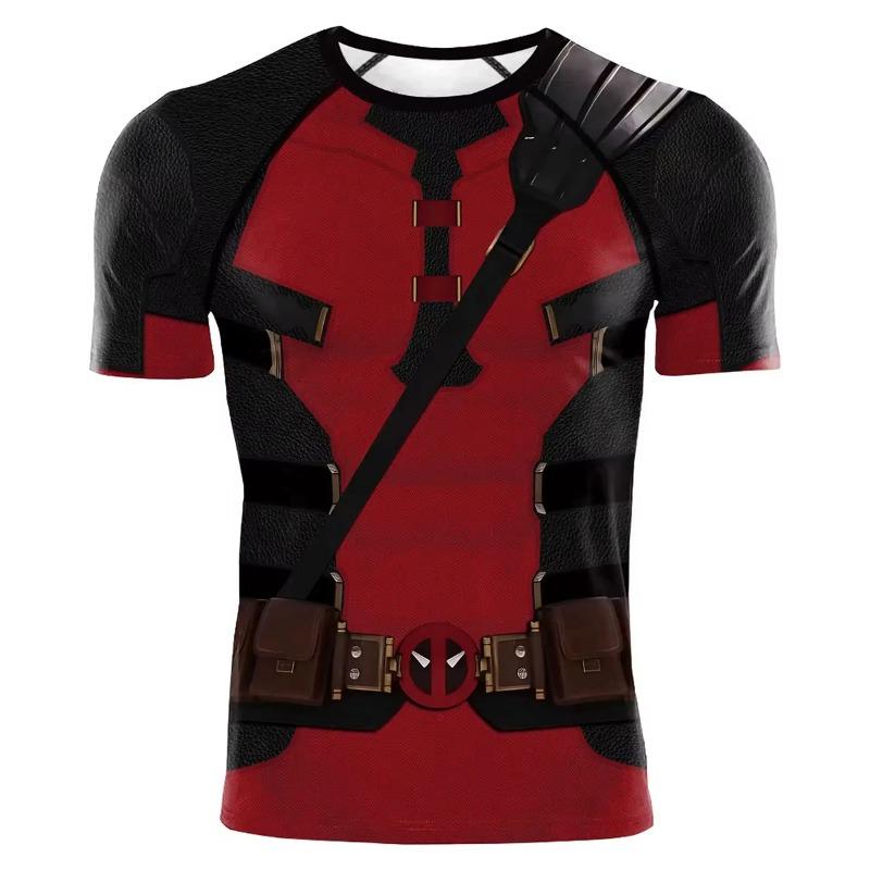 

Men s Deadpool Wolverine T-shirt 3D Low Key Same Frame Printed Summer Round Neck Short Sleeve for Breathability and Comfort 5XL