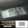 For Ford Bronco Basecamp 2025 Central Control Storage Box Double Layer Waterproof Anti-Slip Car Organizer with Privacy Cover