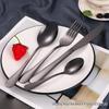1010 Stainless Steel Western Cutlery Set: Thickened Knife, Fork, Spoon for Hotel & Home, Available In 4 or 24 Pieces