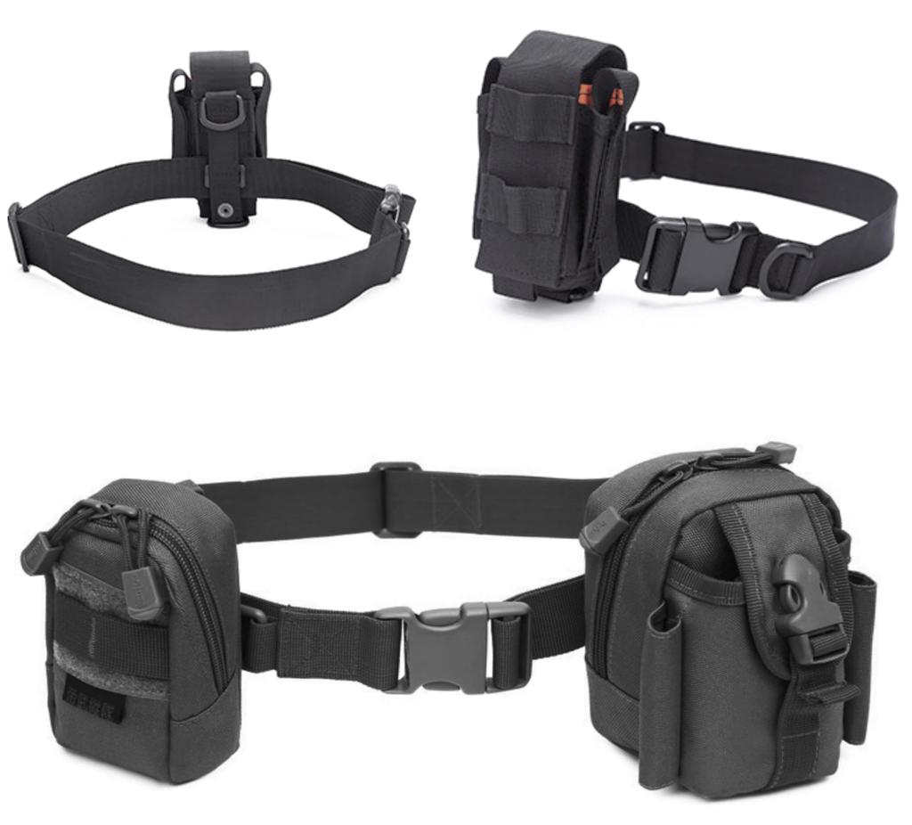 La Tonsai Waist Work Easy Tactical Simple Design for Outdoor and Outdoor Work Belt, Belt, Adjustment, One-Touch Belt, Airsoft, DIY, (Black)