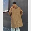 Pánský kabát z tlusté vlny v korejském stylu: Pohledný, Hřejivý, Špičkový, Volný, Ke kolenům pro Podzim/Zimu