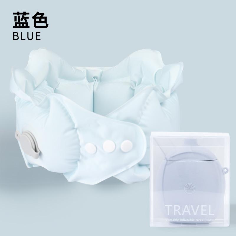 Storage Inflatable Pillow Travel Portable Neck Pillow Multifunctional Airplane Pillow