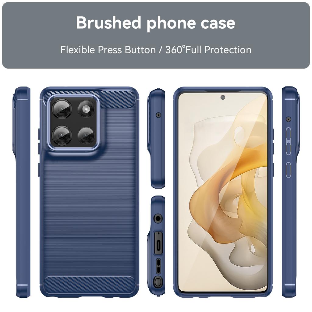 For Motorola Moto G Stylus 5G (2025) Case Protective Phone Cover Carbon Fiber Texture Brushed
