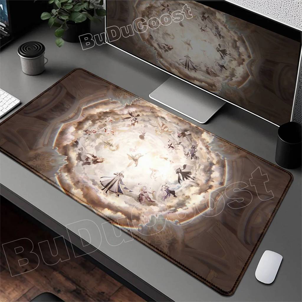 New Mouse Pad Honkai Star Rail Hysilens Evernight Large Computer Office Table Mats XXL Rubber Anti-slip Gaming Keyboard Mousepad