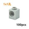 MOC Building Block Holes Thin Thick 1x1 1X2 1x3 Assembles Particles Brick Basic Accessories Toy Compatible 32001 43857 6541