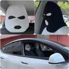 2pcs 3 Hole Car Seat Headrest Full Face Cover Ski Mask Hat Anti-dust Protection Seat Funny Car Headrest Cover Car Accessories