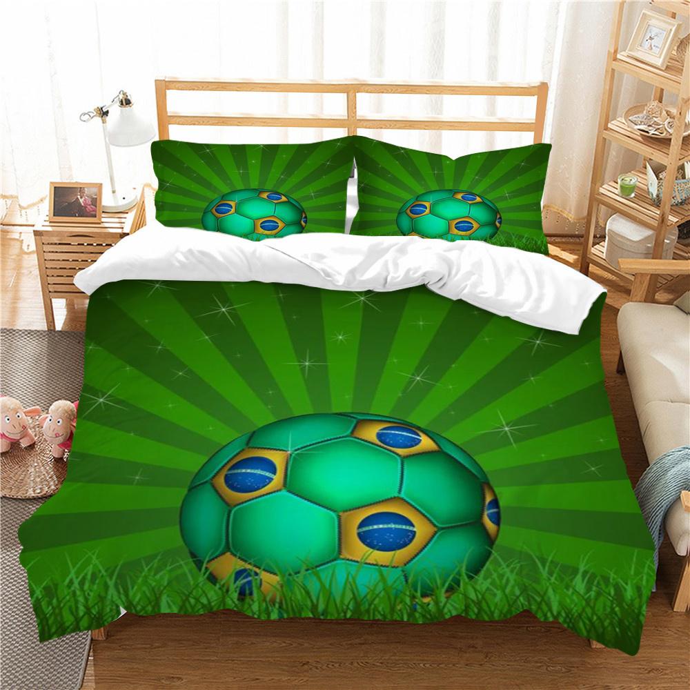 Bettbezug, Fußball-Bettbezug, Anzug, Frau, Mann, weiche Heimtextilien, Einzelbett, Doppelbett, coole Bettwäsche-Sets