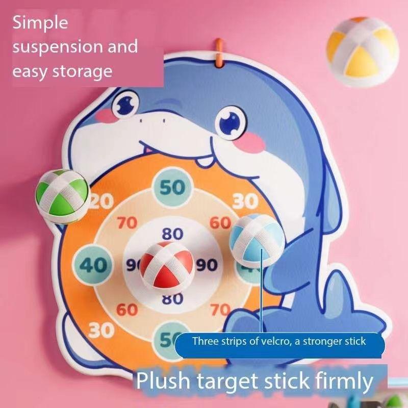 Cute Cartoon KidsWhale Sticky Ball Gun Indoor and Outdoor Parent Child Interactive Shooting Competition Puzzle Toys for Children