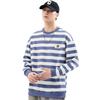 Autumn Striped Crew Neck Sweater Men'S Loose Large Size Long Sleeve Casual Korean Edition Youth Top Trendy Brand