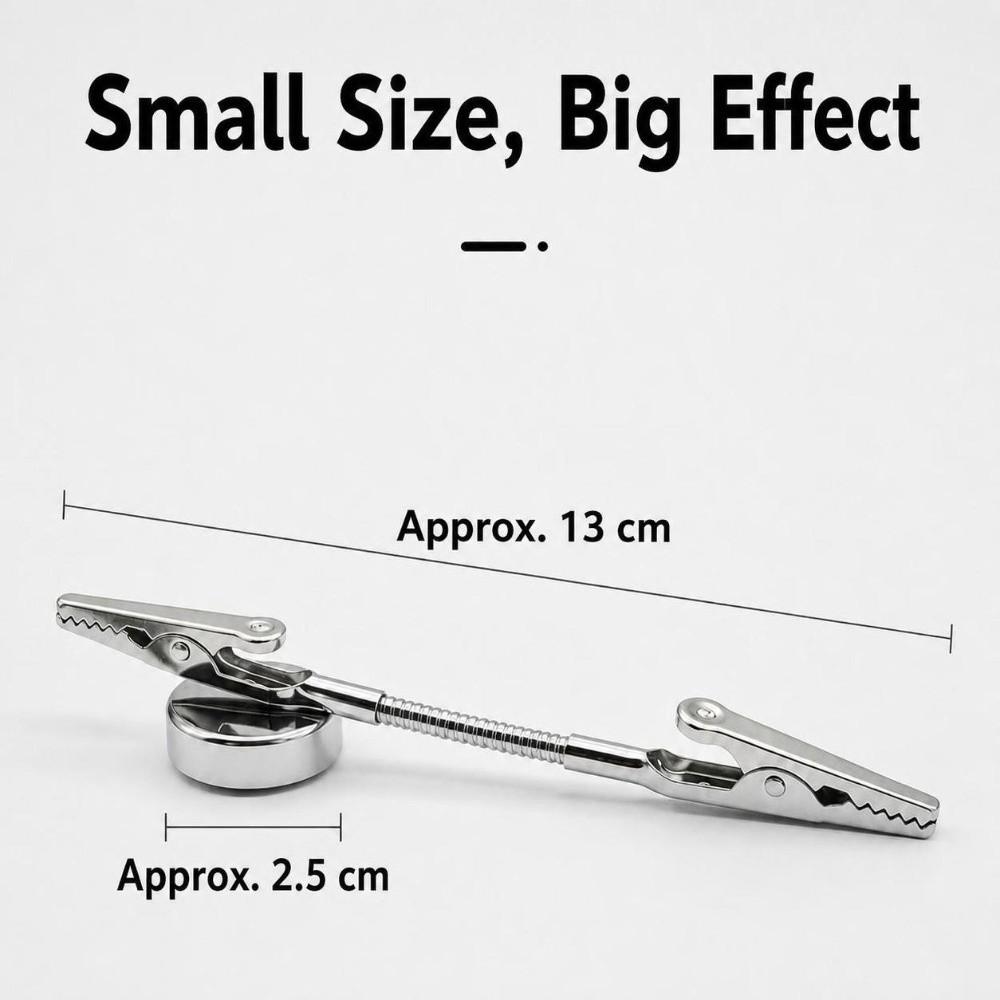 Flexible Alligator Clip Metal Office Name Card Clip Portable Memo Photo Holder  Gift