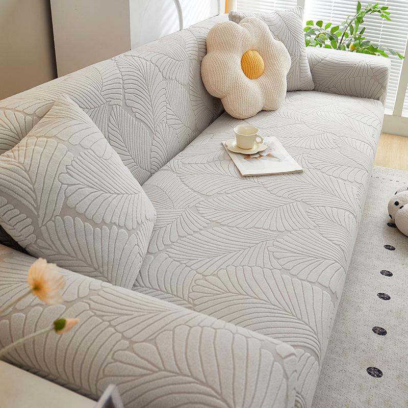 Polar Fleece Jacquard All Inclusive Sofa Cover Lazy Cover Chaise All In One Light Luxury Universal for All Seasons
