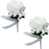 Neu! Handgefertigte Ansteckblume mit Clip für Hochzeit, Boutonniere, Seidenblume für Hochzeit, Abschlussball, Bankett, Geburtstag