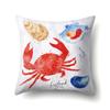Polyester Pillowcase Peach Leather Velvet Cushion Cover Marine Life Seahorse Octopus Printed Pillow Bedside Cushion Cover