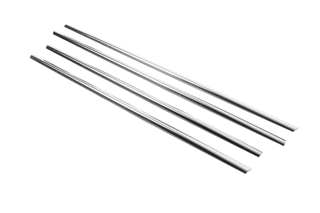 Glaskante (rostfreier Stahl) 4 Stück, Carmos (ohne Fenster) Für Peugeot 301