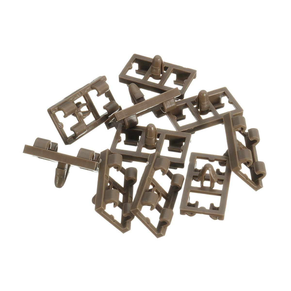 

10 шт. уплотнитель нижней двери, пластиковый фиксатор уплотнения, передний и задний коричневый для BMW X5 E53