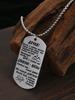 Stainless steel keychain and necklace, gift for daughter, carved badge, Ideal Gift for Men, Couples, Boyfriend, Family & Friends