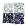 4Pcs 46x46cm 100% Cotton Leaf Flower Printed Ladies Handkerchiefs Women Square Face Towel Kerchief Bandana Party Favors