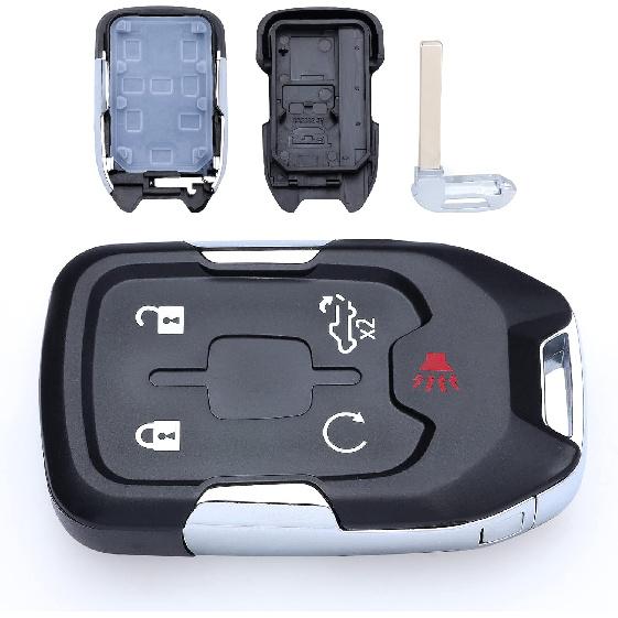 Car Key Fob Shell Case Housing Replacement for GMC Sierra 2019 2020 2021 for Chevy Silverado 2019 2020 HYQ1EA HYQ1ES 5 Buttons,Just a Key Shell