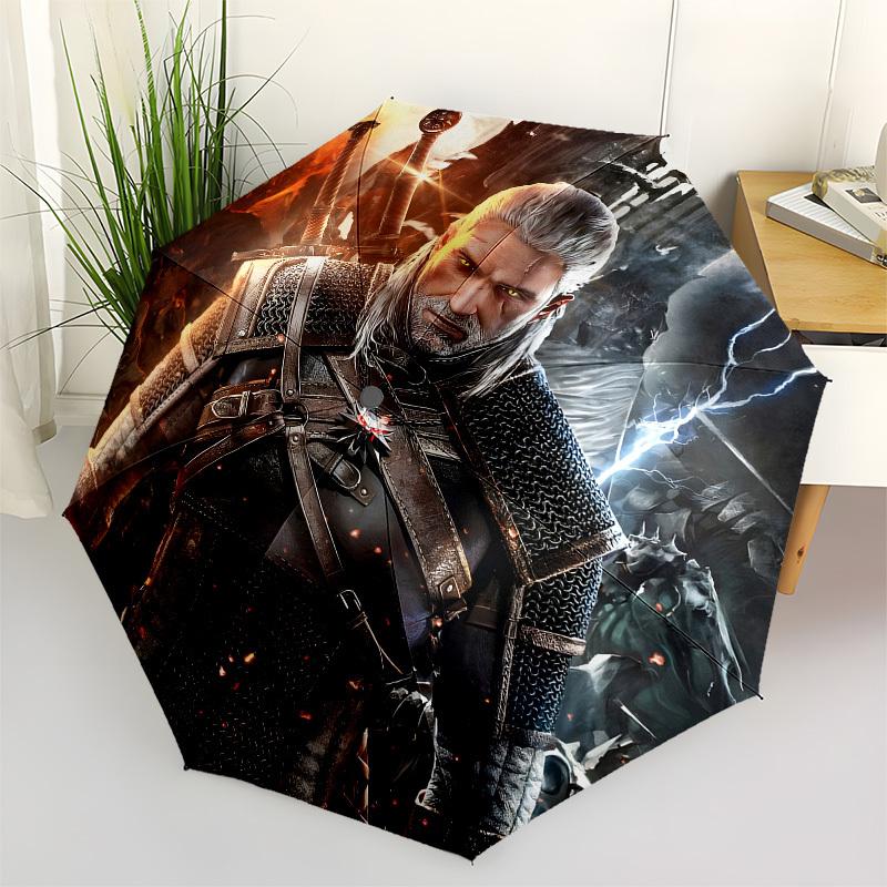 

Witcher, Fantasy Automatic Opening and Closing, 8 rib Structure Portable Umbrella, Suitable for Men and Women in All Seasons Perfect Gift f