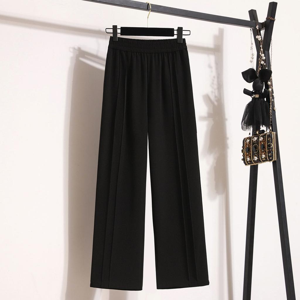 Plus Size Summer Long Pants Women Pants Loose Draped Straight Casual Female Basic Trousers Wide Leg Pants