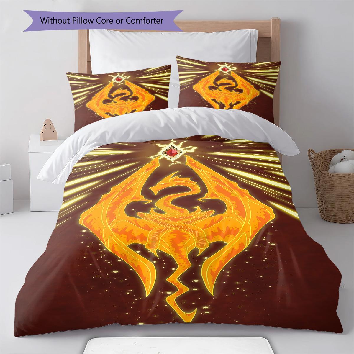 Third-person game Pattern Bedding Quilt Set Quilt Cover Pillowcase Home Decoration Birthday Gift (1 * duvet cover + 2 * pillowcase, without core) 135x200cm