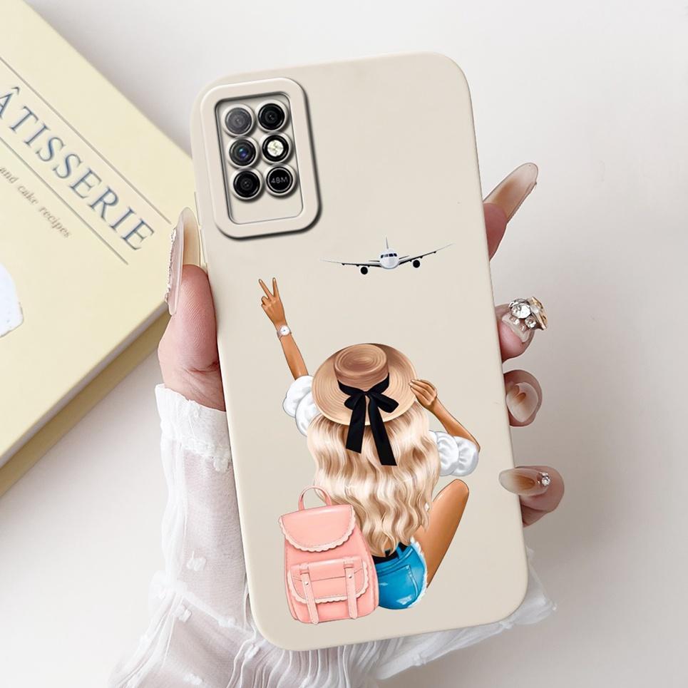 For Infinix Note 8i Note8 Back Cover On Infinix X6383 A692 Coque Funda Flower Butterfly Women Fashion Phone Case Liquid Silicone