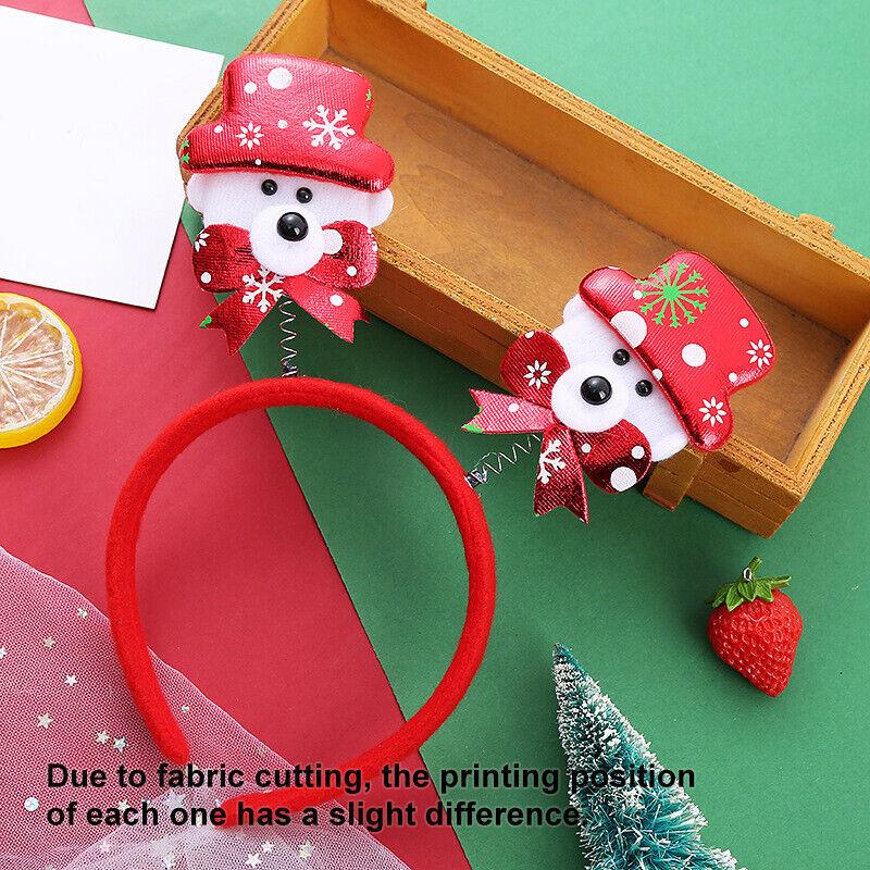 Christmas Headband Reindeer Antlers Horn Flower Hair Band Clasp Headwear for Kids Adult New Year Navidad Party Halloween Cosplay