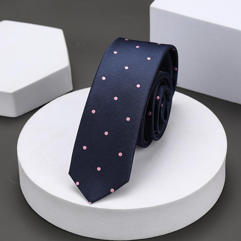 Version Coréenne Décontractée 5cm Hommes et Femmes Robe d'Affaires Marié Mariage Rayure Main Travail Étroit Paresseux Couleur Unie Cravate