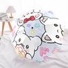 1pc Sanrio Characters Automatic Opening/Closing Umbrella with Cute Star and Heart Print - Portable Three-Fold Design, 8-Bone Iron Frame Outdoor Umbrel