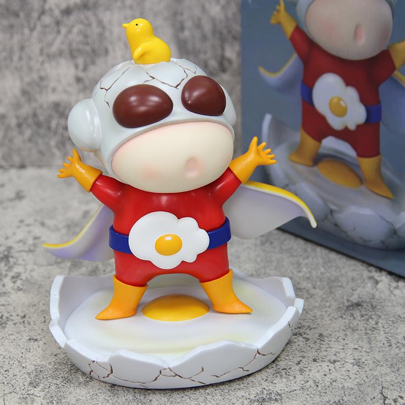 Da Mo Wan Crayon Shin-chan Kamen Rider Egg-breaking Scene Figure