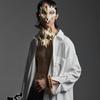 BEPAN A Male and Female Full-face Cosplay of a Dragon God and a Tiger Mask for Halloween In Japanese 2D Animation