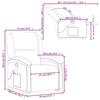 VidaXL Fauteuil Inclinable de Massage, Chaise de Relaxation avec Dossier et Repose-pied Réglables, Siège de Salon, Moderne, 3204181