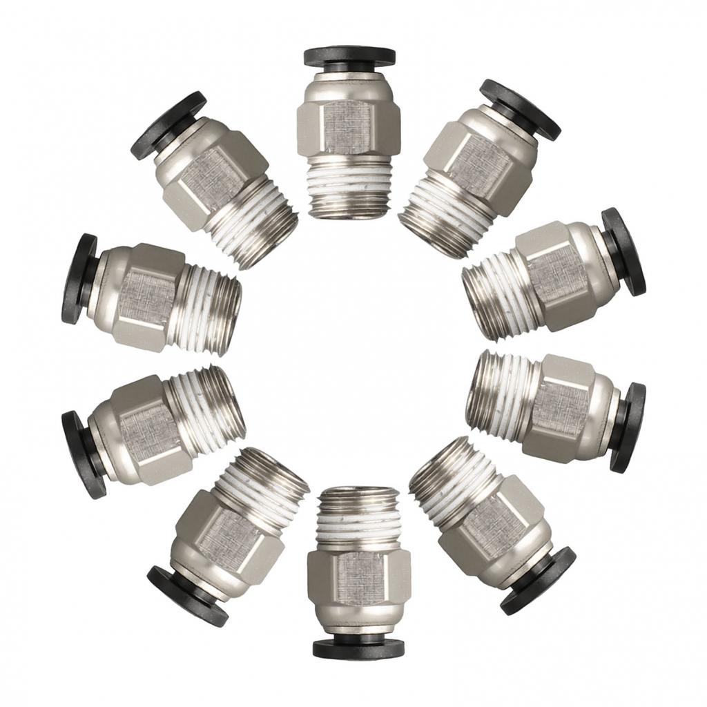 Push Straight Pneumatic Connector Stainless Steel Tube