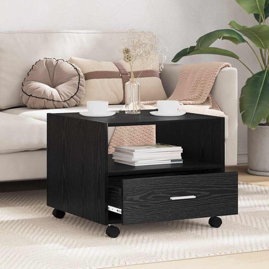 Coffee Table Black Oak Look 55 x 55 x 45 cm Engineered Wood