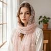 Retro Women's Lace Scarf Long Female Headscarf Versatile Sunscreen Shawl