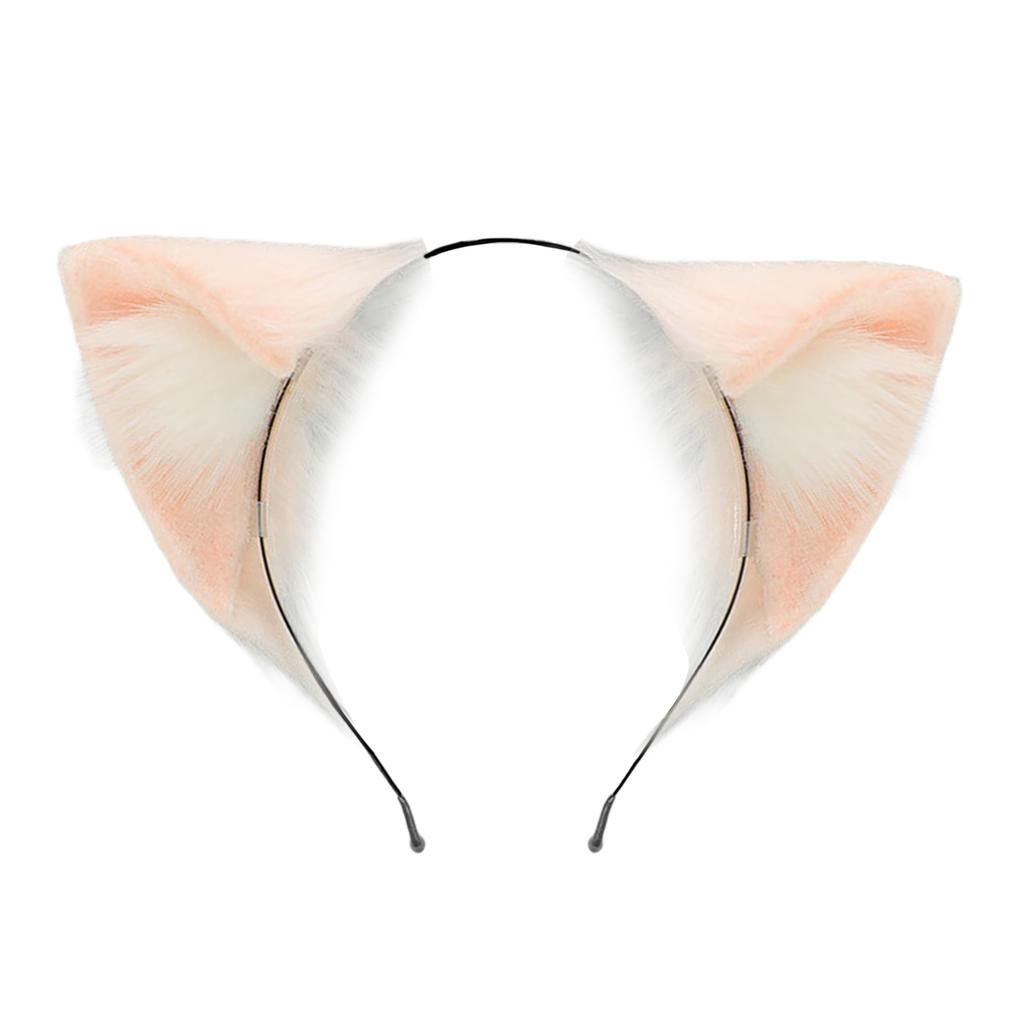 Adjustable Soft Plush Cats Ear Hairband Bendable Anime Ear Hairhoop For Roleplay Event Halloween Carnivals Celebration