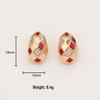 Elegant Gold-Plated Copper Zircon Rhombus Drop Earrings: Unique Fashion Design for Women